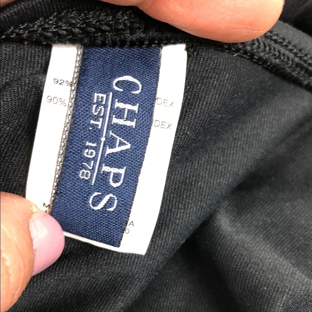 Chaps Black Swim Skirt Sz 10 (S2)